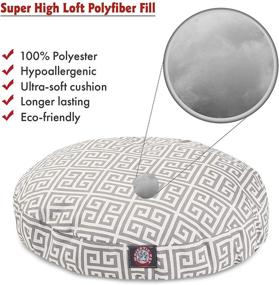 img 2 attached to 🐶 Large Round Indoor Outdoor Pet Dog Bed with Removable Washable Cover - Grey Towers by Majestic Pet Products