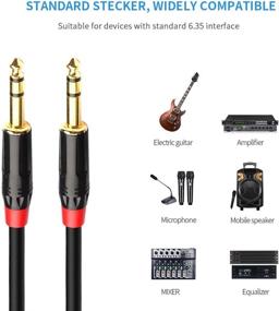 img 1 attached to 🔌 DISINO 1/4 inch TRS Cable - Heavy Duty Male to Male Stereo Jack - 3.3ft/1m Interconnect Cord