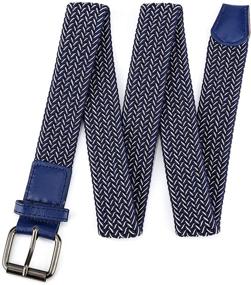 img 1 attached to Versatile Elastic Braided Woven Men's and Women's Belt Accessory: Stretch in Style!