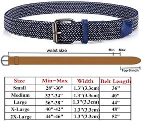 img 2 attached to Versatile Elastic Braided Woven Men's and Women's Belt Accessory: Stretch in Style!