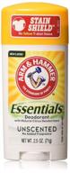 arm & hammer essentials natural deodorant unscented 2.5 oz (pack of 10) - keep body odor at bay naturally! logo