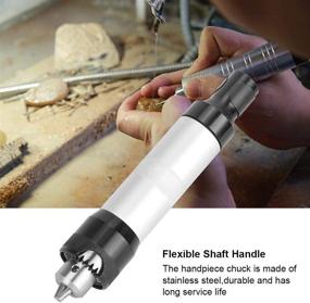 img 1 attached to 🔧 Versatile Stainless Steel Flex Shaft Handle Key Drill Chuck: The Ultimate Rotary Tool Accessory for Precision Grinding, Flexible Shaft, 0.3~6mm Capacity