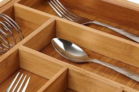 img 2 attached to 🍴 Optimize your Drawer with the Bellemain 100% Bamboo Expandable Utensil Cutlery and Utility Organizer - 8 Slot