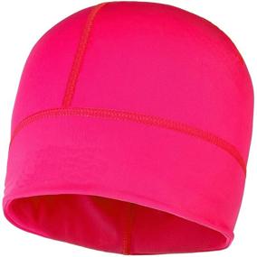 img 4 attached to 🧢 Moisture-Wicking Sports Performance Cap for Men and Women - Thin Winter Running Beanie Skull Cap Helmet Liner for Runners and Cyclists