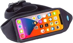 img 4 attached to Running Waist Belt Phone Pouch for iPhone 12/13, 12/13 Pro, 12/13 mini, 11 Pro, SE 2020, X/XS, and Galaxy S10/S20, S10e, Note 10 (Black)