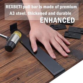 img 2 attached to 🌿 REXBETI Laminate Wood Flooring Installation Kit - Includes 30 Spacers, Enhanced Tapping Block, Pull Bar, and Mallet (Black)