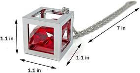 img 2 attached to Stunning Red Diamond Cube Crystal Car Rear View Mirror Charms - Sparkling Bling Car Accessories and Decorative Sun Catcher Ornament for Home and Auto