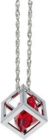 img 1 attached to Stunning Red Diamond Cube Crystal Car Rear View Mirror Charms - Sparkling Bling Car Accessories and Decorative Sun Catcher Ornament for Home and Auto