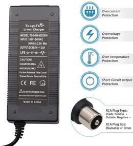 img 3 attached to 🔌 High-Quality 36V 2A Charger: Output 42V for Electric Scorer 10S Lithium Battery Pack with RCA 10mm Lotus Plug