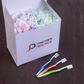 img 2 attached to Convenient 100 Bulk Individually Wrapped Toothbrush Set - Perfect for Travel and Everyday Use!