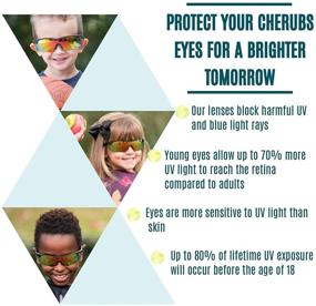 img 1 attached to CHERUBS Kids Style and Sport Sunglasses: Comfortable UV400 Optometrist Approved Eyewear for Boys or Girls