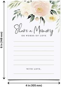 img 2 attached to 🌸 Bliss Collections Share a Memory Cards: 50 Pack of Blush Floral 4x6 Cards for Special Occasions and Cherished Moments - Made in the USA