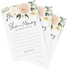 img 4 attached to 🌸 Bliss Collections Share a Memory Cards: 50 Pack of Blush Floral 4x6 Cards for Special Occasions and Cherished Moments - Made in the USA