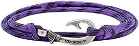 img 1 attached to 🎣 Adjustable 550 Military Paracord Bracelet with Fish Hook Pendant by Chasing Fin