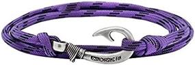 img 3 attached to 🎣 Adjustable 550 Military Paracord Bracelet with Fish Hook Pendant by Chasing Fin