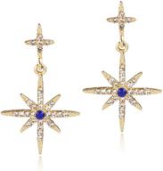 💫 andpai fashion chic unique sparkling white crystal star cz dangle earrings for women girls - statement jewelry gifts logo