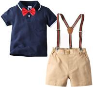 carlatar little gentleman outfits suspender boys' clothing in clothing sets logo