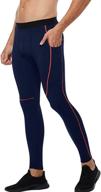 n b men's compression pants: athletic leggings for workout, running tights - dry base layer with convenient pockets логотип