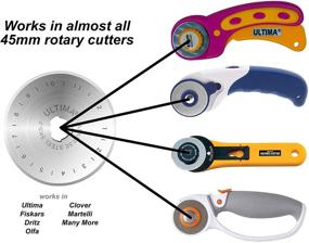 img 2 attached to 🔪 Ножи для резчика Ultima - 10 шт., 28мм, 45мм и 60мм - Подходит для Fiskars, Olfa, Martelli и TrueCut - Идеально подходит для лоскутного шитья, кожи и многого другого!