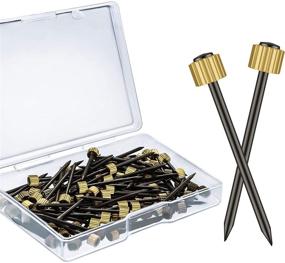 img 4 attached to 🔨 Picture Hanging Nails Kit - Gold Hardware Holds 5-30 lbs, 50-Pack