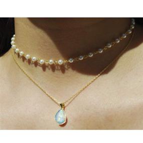 img 4 attached to Zehory Rhinestone Necklace Necklaces Teardrop