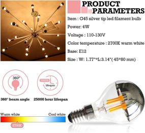 img 3 attached to 💡 Dimmable Edison Style Candelabra Bulb with Filament-equivalent Glow