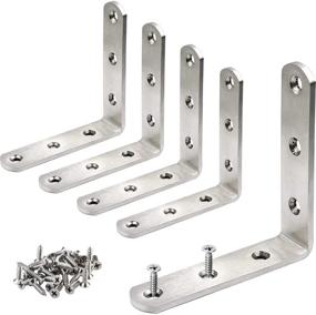 img 4 attached to 🔩 Stainless Steel Corner Braces Brackets by JUBEIJIA