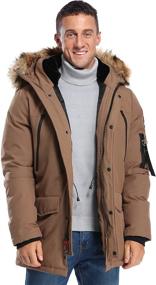 img 4 attached to 🧥 Molemsx Men's Winter Duck Down Jacket Parka Puffer Coat with Hood Faux-Fur Trim XS-3XL - Stay Warm and Stylish!