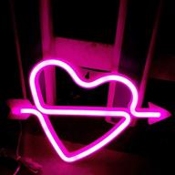 neon heart signs led neon lights up sign decorative neon wall light for girls room (lavender cupid) (pink) логотип