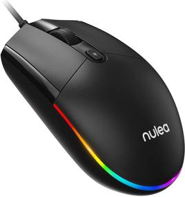 img 4 attached to 🖱️ Enhance Efficiency and Style with Nulea Wired Mouse: RGB Backlit, Silent Click, 1600 DPI for Windows PC, Laptop, Desktop and More
