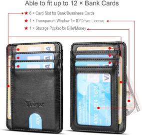 img 3 attached to Teskyer Minimalist Blocking Leather Wallets Women's Handbags & Wallets in Wallets