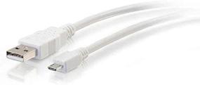 img 1 attached to 🔌 C2G USB Cable, Micro USB Cable, USB 2.0 Cable, A to B Cable, 1ft (0.3m), White, Cables to Go 27441