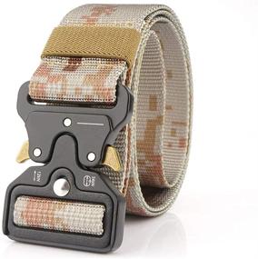 img 1 attached to Stealthy Style: Hefujufang Camouflage Heavy Duty Quick Release Men's Accessories and Belts