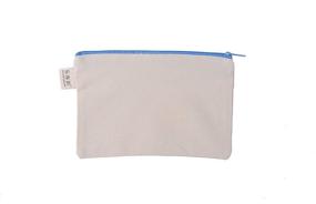 img 2 attached to 🛍️ Multifunctional Set of 5 Cafurty Large Blank Canvas Pen Pencil Case Stationery Pouch Coin Bag Cosmetic Bags: Organize in Style!