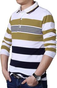 img 3 attached to SHUIANGRAN Casual Striped Fashion T Shirts Men's Clothing