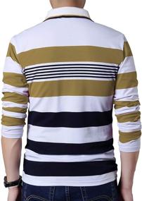 img 2 attached to SHUIANGRAN Casual Striped Fashion T Shirts Men's Clothing