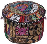 stylo culture patchwork embroidered footstool logo
