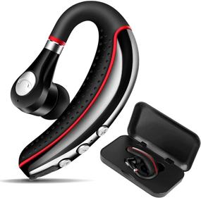 img 4 attached to 🎧 Наушники OPINAY Bluetooth: клавиша выключения звука, шумоподавление, водонепроницаемость IPX8 - идеально подходят для ноутбука, водителей, офиса, тренировок