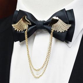 img 3 attached to 🎩 Elegant and Stylish Manoble Adjustable Golden Bowtie in Timeless Black Shade