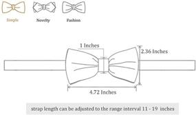 img 1 attached to 🎩 Elegant and Stylish Manoble Adjustable Golden Bowtie in Timeless Black Shade