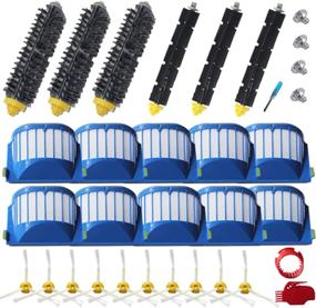 img 4 attached to 🧹 Complete Set of Amyehouse Replacement Parts for iRobot Roomba 600 Series Vacuum - Bristle & Flexible Brushes, Filters, Side Brush, and Cleaning Tools