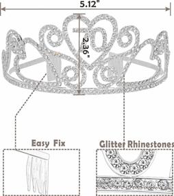 img 3 attached to 🎉 Silver 70th Birthday Tiara and Sash Set: Celebrate with HAPPY 70th Birthday Party Supplies, Crown, and Decorations for Women