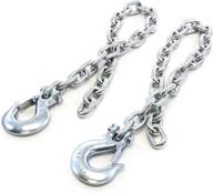 🔗 red hound auto 3/8" x 35" safety chain with slip hook - 17,000 lb tow pair: high-quality towing equipment logo