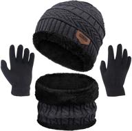 winter beanie knitted toddler mittens boys' accessories logo