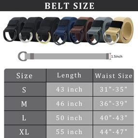img 1 attached to 🎀 Stylish Canvas Military Black Double Buckle Women's Accessories and Belts: Fashionable Utility with a Touch of Elegance