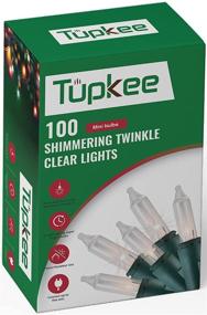 img 4 attached to 🎄 Twinkling Christmas Lights - Set of 12 Twinkle Shimmering Lights - 20.5 Feet, 100 Clear Bulbs - Indoor Outdoor String for Christmas Tree Holiday Decor and Sparkling Ambiance