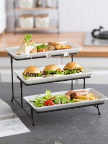 img 1 attached to 🍽️ Revolutionary Collapsible Porcelain Platters: Enhanced Durability for Elegant Presentations