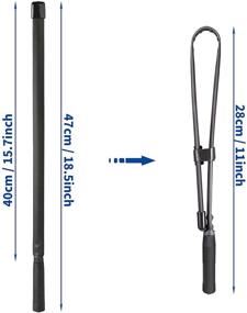 img 3 attached to 📻 Bingfu 2-Pack Foldable CS Tactical Ham Radio Antenna - Dual Band VHF UHF 136-520MHz, 18.5-inch Antenna for Kenwood Baofeng BF-F8HP UV-5R UV-82 BF-888S GT-3 Handheld Two-Way Radio Walkie Talkie - SMA Female