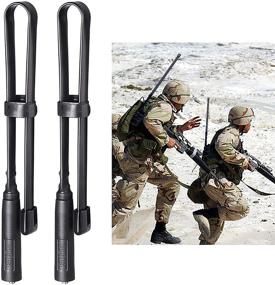 img 4 attached to 📻 Bingfu 2-Pack Foldable CS Tactical Ham Radio Antenna - Dual Band VHF UHF 136-520MHz, 18.5-inch Antenna for Kenwood Baofeng BF-F8HP UV-5R UV-82 BF-888S GT-3 Handheld Two-Way Radio Walkie Talkie - SMA Female