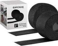 🔗 premium 2 inch x 9 feet self adhesive hook and loop tape strip - strong, sticky back fastener roll in black logo